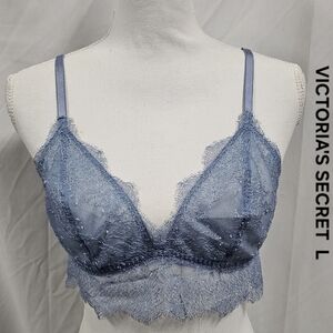 Victoria's Secret Dusty Blue Lace Bralette
